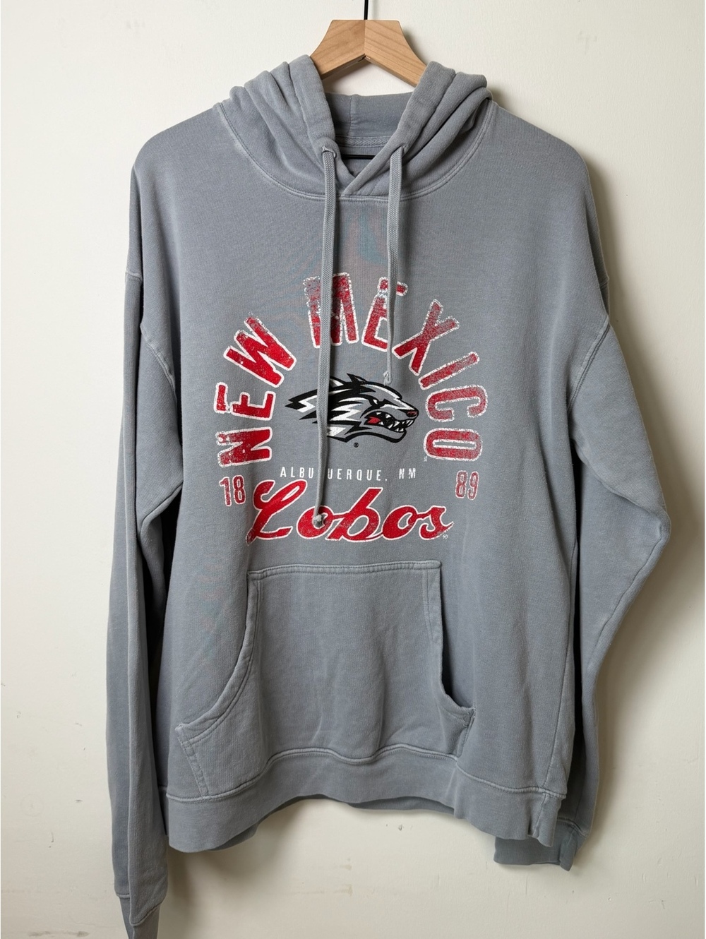 New Mexico Lobos Hoodie Gray Men’s Large NWOT